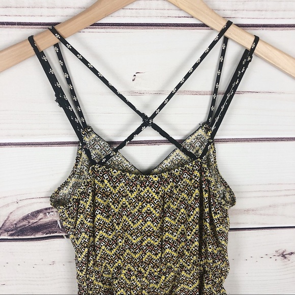 Target Yellow Floral Pattern Cross Over Romper S - Picture 8 of 8